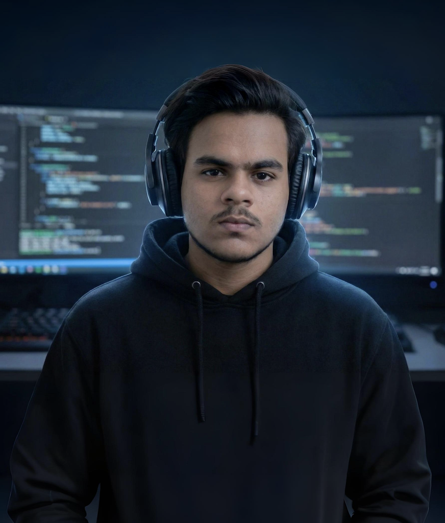 Abuzar Siddiqi in hoodie